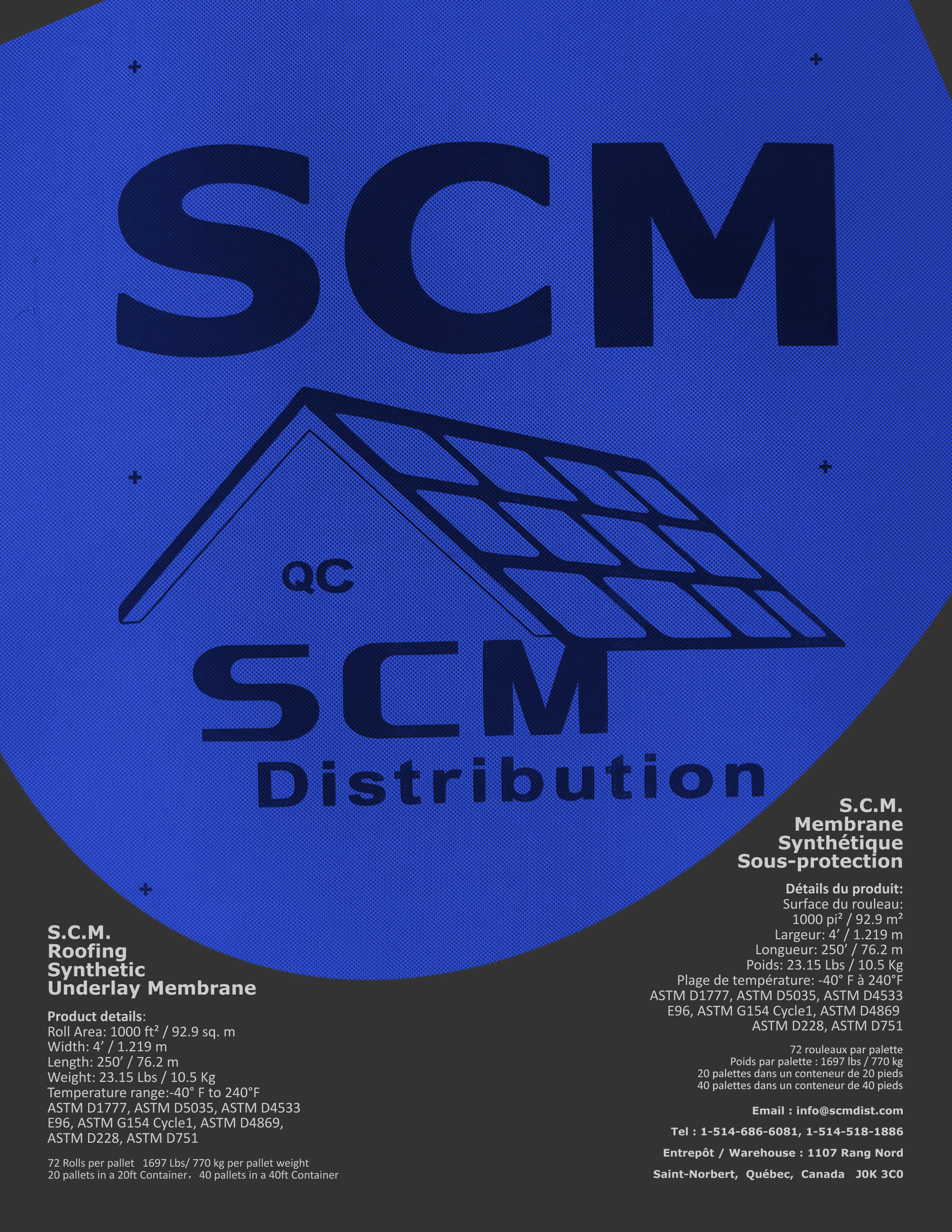 Détail de la membrane S.C.M. Synthetic 110GM